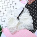 Damspets bralette bh med avtagbara kuddar Knäppning med hakar Bred spetskant Polyester och spandex Universell storlek 3