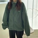 Damoversize ziptröja med krage Mjuk fleeceyta Ärmar med elastiskt band Fickor på framsidan Polyester och spandex 8