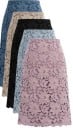 Falda lápiz de mujer con encaje floral 6