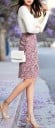 Falda lápiz de mujer con encaje floral 7
