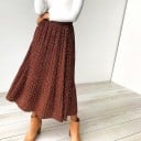 Falda de lunares de cintura alta para mujer 7
