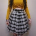 Falda plisada de mujer con cintura alta 4