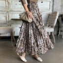 Falda plisada de mujer con estampado animal 6