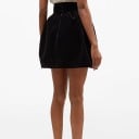 Falda de cintura alta para mujer, color negro. 3