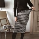 Falda de punto de mujer con estampado 11