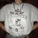 Vit T-shirt för kvinnor med tryck A389 6
