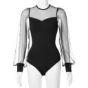Body de mujer con mangas transparentes B802 2