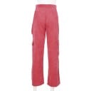 Pantalons cargo pour femmes roses 4