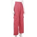 Pantalons cargo pour femmes roses 6