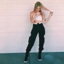 Pantalons cargo pour femmes à taille haute 4
