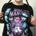 Svart gotisk t-shirt för kvinnor 3