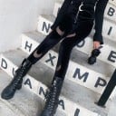 Pantalons noirs pour femmes avec des lunes 6