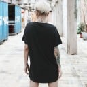 Svart skelett-t-shirt för kvinnor 4