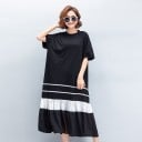 Vestido blanco y negro de mujer 4