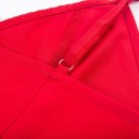 Rochie roșie pentru femei, cu fermoar 6