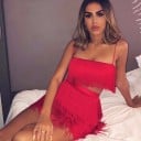 Rochie din două piese pentru femei, cu franjuri 4