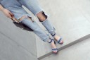 Denimsandaler för kvinnor 8