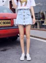 Jeansshorts för kvinnor med knappar Gisela 9