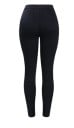 Jeans pour femmes taille haute avec des fleurs - Noirs 3