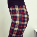 Rutiga leggings för kvinnor J519 4