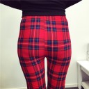 Rutiga leggings för kvinnor J519 6