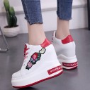 Ankelsneakers för kvinnor med blommor J1714 4