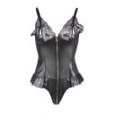 Body de piel para mujer con encaje 3