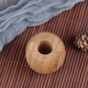Bambushållare för tandborste Kompakt ställning i form av ett fat med öppning för handtaget Platt bas Mått 4 x 4 cm För badrummet 5