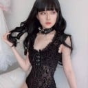 Body de encaje negro para mujer 2