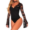 Body de encaje de mujer con mangas largas B812 2