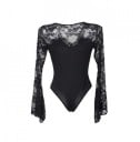 Body de encaje de mujer con mangas largas B812 3