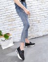 Damsneakers i spets med paljetter J1118 5