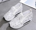 Damsneakers i spets med paljetter J1118 6