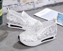 Damsneakers i spets med paljetter J1118 7