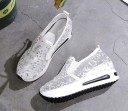 Damsneakers i spets med paljetter J1118 8