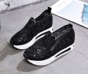 Damsneakers i spets med paljetter J1118 9