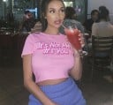 Kort t-shirt för kvinnor rosa 5