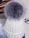 Damen-Wintermütze mit Bommel A545 1