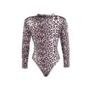 Body de manga larga con estampado de leopardo para mujer B706 4
