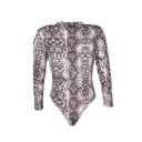 Body de manga larga con estampado de leopardo para mujer B706 5