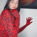 Body de manga larga con estampado de leopardo para mujer B755 2