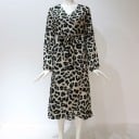 Vestido de manga larga con estampado de leopardo para mujer 6