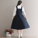 Vestido midi de mujer con falda acampanada 2
