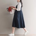 Vestido midi de mujer con falda acampanada 3
