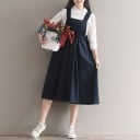 Vestido midi de mujer con falda acampanada 5