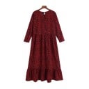 Vestido midi de mujer con volantes 4