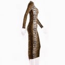 Vestido midi de mujer con estampado animal 5