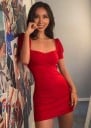 Mini rochie de damă roșie 8