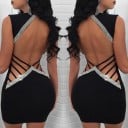 Mini rochie de dama cu spatele gol 6