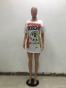 Mini rochie de damă cu imprimeu A2797 6